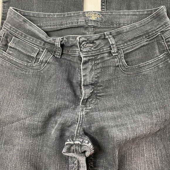 Lee Riders Womens Jeans Size 12P  Black Denim With Stretch Waist & Pockets - Picture 4 of 9